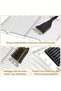 Set of 3 Grill Brushes, 2-in-1 BBQ Razor-Sharp Brush with Brass Bristles and Stainless Steel Scraper, Ergonomic PP Handle for Gas and Charcoal Grills - 5