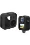 Silicone camera housing, soft protective case with lens cap, and adjustable camera body strap. - 3