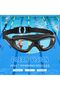 Adult swimming goggles, high-definition anti-fog, UV protection, silicone, quick fit (black) - 2