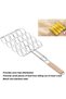 Grill Basket | Metal Portable Outdoor Grill Basket - Sausage Rack, Multifunctional Corn Hanger for Chicken, Meat, Fish, Seafood, Steak - 5