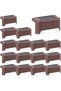 A set of 16 waterproof solar lights, suitable for fences, stairs, patios, and walkways (brown and white light).
