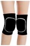 2-piece sports knee brace set - white trim, black - size L