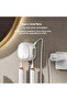Smart wall-mounted toothbrush holder, no drilling required for installation, hygienic storage, modern bathroom organizer, white. - 4