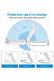 LED clip-on reading light, USB rechargeable, flexible light, suitable for reading - white. - 3