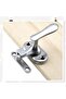 Door lock w/rotary handle, SS exterior - high & low pin locking - anti-theft protection - For most doors - silver - 1 door handle lock - 4