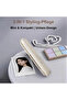 Mini hair straightener, cordless, curling, 3 temperature settings, plant protein coating, tangle-free. - 4