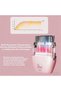 Cordless mini hair straightener with heated comb, heats up quickly, 3 adjustable speeds, ideal for travel and home use (pink). - 5