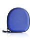 High-grade leather-textured EVA over-ear headphone case, waterproof headphone case, 3C digital product storage case (blue) - 2