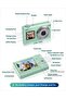 Suitable for Digital Camera Dual Screen Autofocus 4K 48MP Vlog 16x Zoom 32GB Card Vegetable - 3