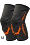 Compression knee brace, arthritis knee brace, joint support, safe for sports, For volleyball, gymnastics and other sports, protects joints (M, orange)