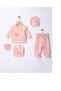 Newborn Baby Girl 100% Cotton 5-Piece Hospital Discharge Set - 2