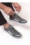 Casual Men's White Gray Sneaker Mesh Lace-Up Comfortable Flexible Stitching Detailed Walking Sneakers 1453 - 3