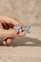 Shiny Gray Bijoux Earrings with Floral Motifs - Stylish and Modern Design - 4