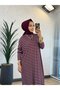 1217 Striped Slit Long Dress Plum