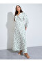 Plus Size Floral Print Balloon Sleeves A-Line Maxi Dress - 3