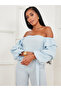 Off Shoulder Wide Leg Jumpsuit with Tie Belt - 2