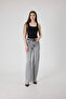 Women's Gray Wide Leg Jean Pants - 3