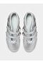 Silver Solid Round Toe Velcro Sneakers - 5