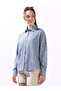 Navy Blue 100% Cotton Embroidered Oversized Shirt - 4