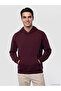 Burgundy Kangaroo Pocket Men's Hoodie