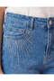 Senior Girls Blue Studded Slim Fit Jeans - 3