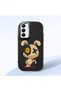 Samsung Galaxy A25 Compatible Case Camera Protector Black Silicone Couple Phone Case Character Patterned