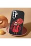 Samsung Galaxy A17 Compatible Case Camera Protective Black Silicone Couple Phone Case Girl Patterned - 2