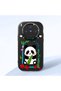 Vivo X300 Compatible Case Camera Protector Black Silicone Couple Phone Case Panda Pattern