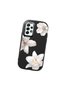Samsung Galaxy A52 Compatible Case Camera Protective Black Silicone Couple Phone Case with Floral Pattern - 3