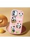 iPhone 12 Compatible Case Camera Protector Pink Silicone Couple Phone Case with Panda Pattern - 2