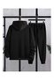 Plus Size Hooded Tracksuit Set - Top and Bottom - 4