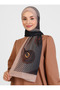 Retro Patterned Shawl - Black