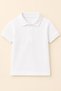 Children's Unisex White Short Sleeve Polo Collar T-Shirt 100% Cotton Lakos Fabric - 3