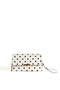 Women's Black Polka Dot Chain Strap Shoulder Bag and Wrist Strap Portfolio Handbag Clutch - 2