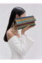 Simple Model Clutch Bag, Portfolio Bag, Handbag Straw Color