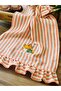 Orange Striped Linen Embroidered Kitchen Cloth 40*60cm - 2