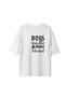 Women's Oversize Printed T-Shirt with Humorous Message for Dog Lovers, Relaxed Fit, Casual Wear, Modern and Stylish - 2