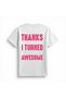 Women's Casual Printed T-Shirt with "I Thank My Mom" Text Detail, Comfortable Fit, Modern Stylish and Comfortable - 2