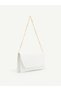 Women's Hand and Shoulder Bag with Side Chain Strap and Magnet Detail on the Cover – Stylish Portfolio Clutch - 2
