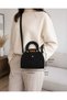 Menekşe 2 Model Stylish Shoulder Bag with Jute Cord Rope Handle and Crossbody Strap in Sizes 24X20X9 - 2