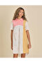Girls Multicolour Cut Panel Dress