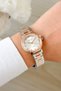 Stylish Rose Silver Color Women's Wristwatch with Cut Glass - 3