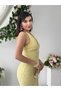 Women's Sari Lace Halter Neck V-Neck Strapless Look Long Event Dress - 7