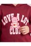 Girls Burgundy Hooded Sweatshirt - 3
