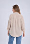 Beige Flared Linen Shirt - 3