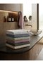 6-Piece Avangard Jacquard Hand & Head Towel Set |   Ultra Absorbent Plump |   50X90 cm |   Asorti |   Gift Dowry Box |   Orchid