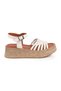 Women's Sandals Daily Genuine Leather Knitted Strap Wedge Sole Buckle 26Y-5270 - 2