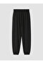 Black Elastic Waist Women's Jogger Sweatpants