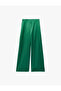 High Waist Wide Leg Palazzo Satin Trousers - 6