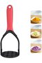 Foldable potato masher, kitchen utensil, suitable for fruits and vegetables, red.